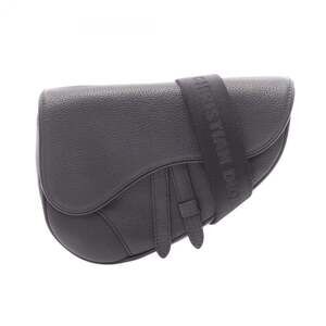 CHRISTIAN DIOR Black Leather Shoulder Bag